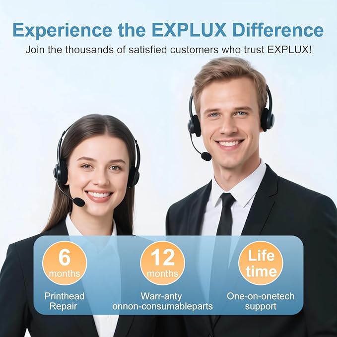 EXPLUX A4 DTF Printer,with XP600 printhead with Anti-Clogging Technology + 200% high Speed Printing,for DIY T-Shirt,Other Textiles,2-Year Ink Included-DeskLoop Office