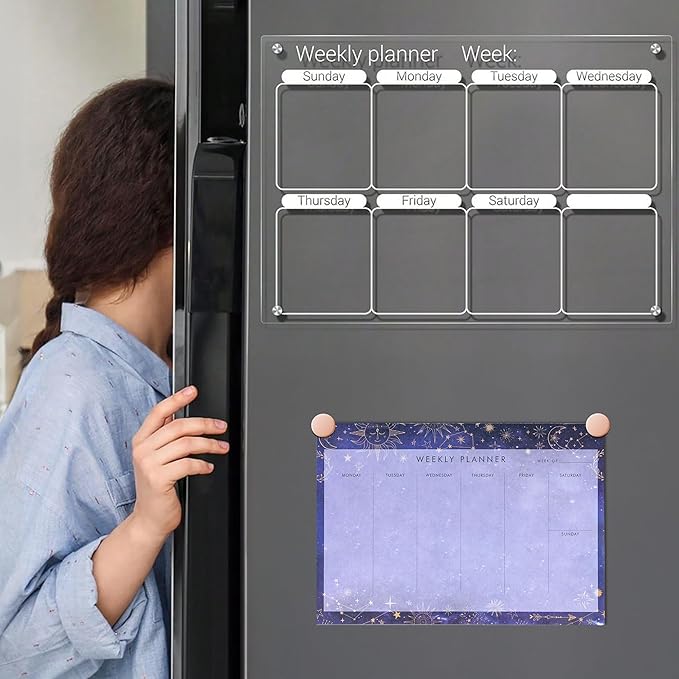 Undated Weekly Planner Notepad 10x7 To Do List Note Pad 52 Weekly Desk Planner Calendar Tear Off Daily Planning Pad for Work,School,Home,Ofiice Supplies, Matching Notepad,Purple-DeskLoop Office