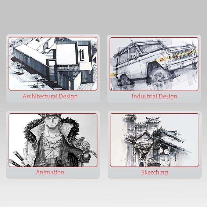 Gray Grey Alcohol Markers Brush Tip, 30pc Warm Neutral Cool Grey Markers Set for Adults Artist Coloring Book Shading Layering Drawing Sketching Brush Chisel Tips Gifts-DeskLoop Office