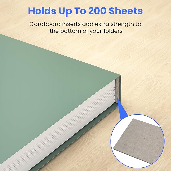 Hanging File Folders Letter Size, 25 Pack File Organizer Folders, 1/5-Cut Tabs With Hanging File Folder Framer, Heavy Duty 2 Inch Expansion, Stay Organized for Your Home and Office Bulk File.-DeskLoop Office