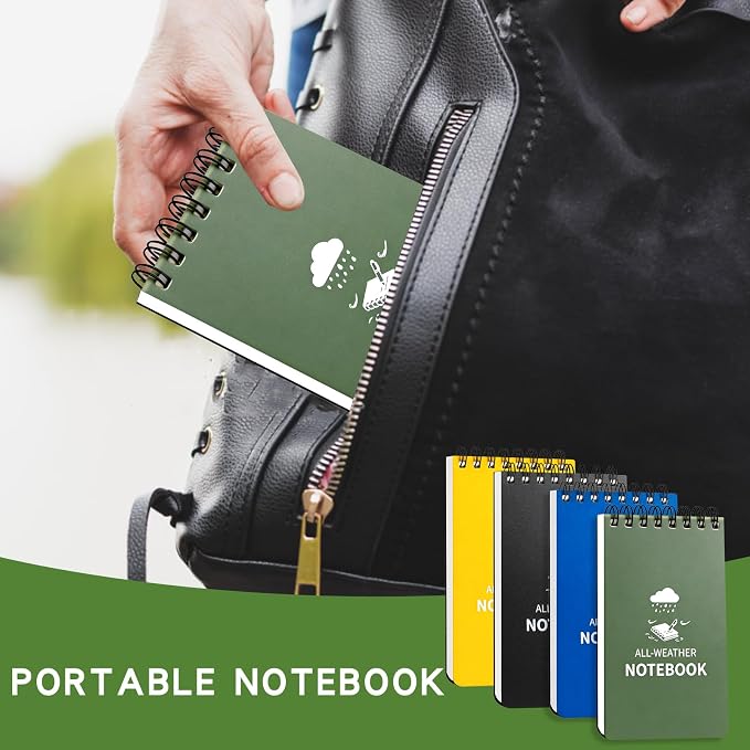Waterproof Notebook, 4 Pack Pocket Notepad, All Weather Police Pocket Notebook - Image 7