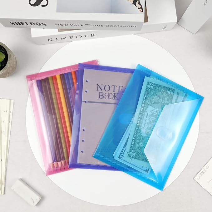 Anseal 24 Pack 5 x 7 Coupon Receipt Check Holder, Small Plastic Envelope - Image 6