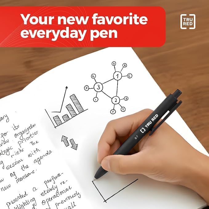 TRU RED Retractable Gel Pens, Medium Point 0.7mm, 12 Pack – Quick‑Dry Pens - Image 8