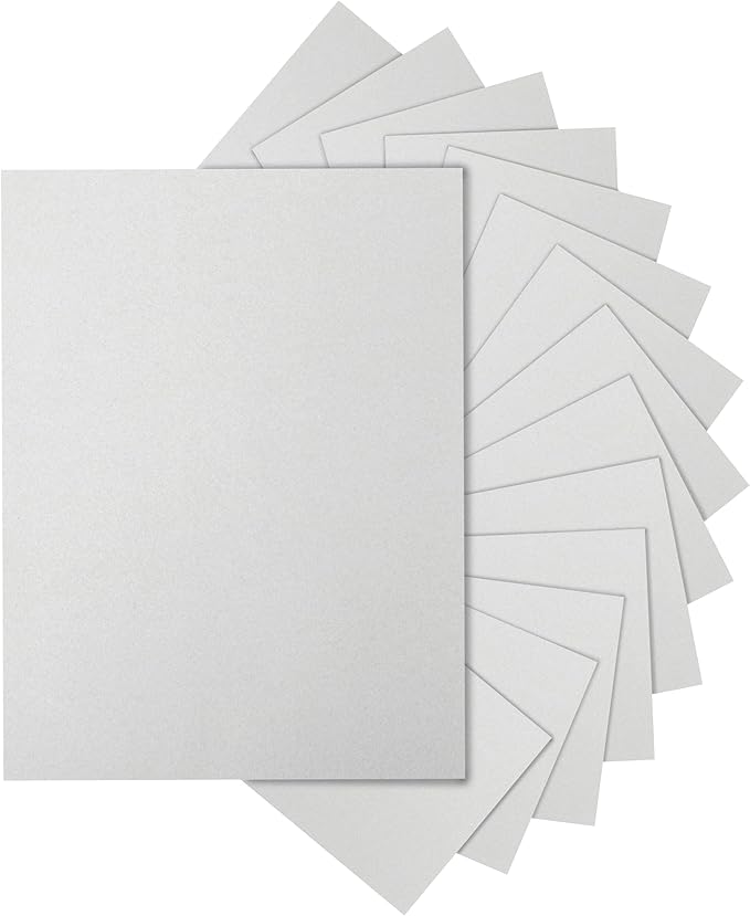 40 Sheets Grey Cardstock 8.5 x 11 Crafts Paper, 200gsm/75lb Premium Gray Card Stock Printer Paper for DIY Cards Making, Business Cards, Certificates, Wedding Invitations, School, Menus-DeskLoop Office