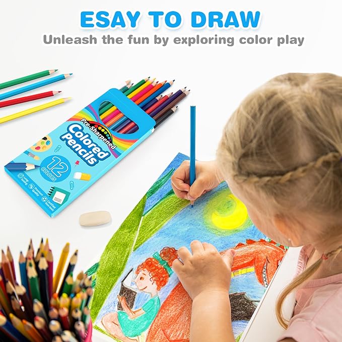 Jumlys 864 Count Colored Pencils Bulk, 72 Packs Pre-sharpened Coloring Pencils for Kids in 12 Colors, Bulk School Supplies for Teachers, Ideal Back to School Supplies & Classroom Prizes-DeskLoop Office