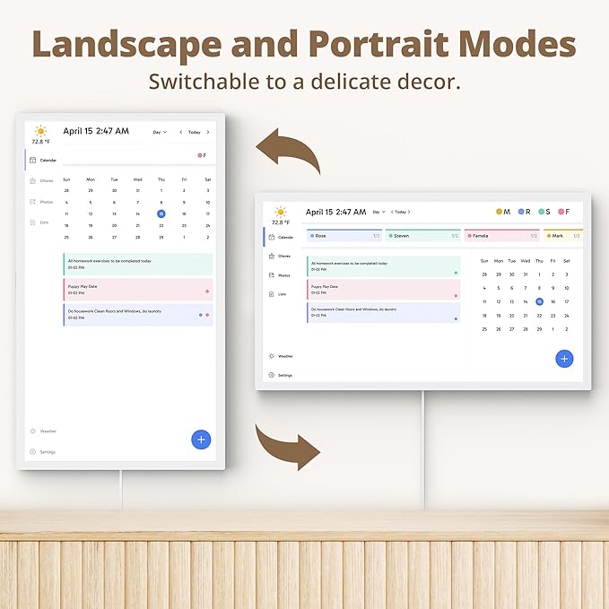 Dragon Touch 32" Digital Calendar Chore Chart – 1080P Full HD Interactive Touchscreen, Smart Family Planner, Hearth Display Digital Calendar Wall & Desk Mountable for Seamless Scheduling-DeskLoop Office