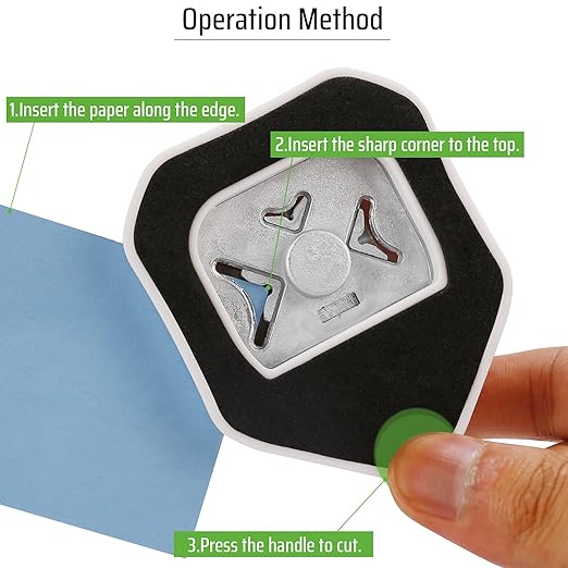 MyArTool 3 Way Corner Rounder Punch, 4mm, 7mm, 10mm 3 in 1 Corner Cutter for Card Making, Laminate, Cardstock, Scrapbooking and Paper Crafts, Business Cards-DeskLoop Office