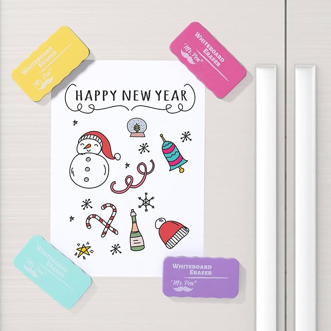 Mr. Pen- Magnetic Dry Erase Erasers, 8 Pack | Colorful Magnetic Whiteboard - Image 7