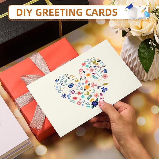 MixTeach 100 Sheets Cream Cardstock 8.5 x 11 Inch Thick Cardstock Paper, 250gsm/92lb Double Sided Cream Card Stock Printer Paper for Cards Making, Crafts, Scrapbook, Invitations, Drawing, Printing-DeskLoop Office