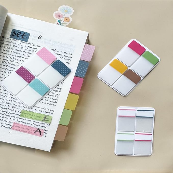 ELII 900 PCS 1 Inch Sticky Index Tabs Book Tabs,Writable and Repositionable File Tabs Flags Colored Page Markers Labels for Reading Notes, 41 Sets-DeskLoop Office