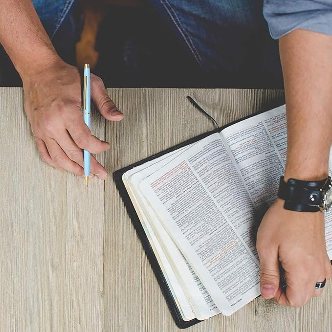 Cambond Ballpoint Pens Blue Pens - Fancy Pens Black Ink 1.0 mm Medium Metal Pen Retractable Smooth Writing for Men Women Police Uniform Office Business, 10 Pack (Blue)-DeskLoop Office