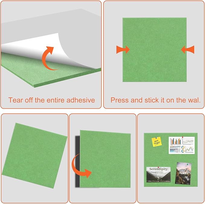 Cork Boards for Walls 48" x 36" Felt Board Alternative, 12 Pack Felt Wall Tiles Bulletin Board, Large Cork Board for Office Pin Board Tack Board Cork Boards-DeskLoop Office