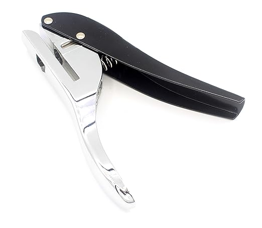 Metal Silver Hand-held 2/5 inch 10mm Round Heavy Duty Single Circle Hole Punch for ID Cards PVC Cards Badge Photos-DeskLoop Office