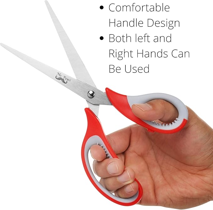 Mr. Pen Multipurpose Scissors - 8 inch, Pack of 4, Sharp Adult Office Scissors for Paper and Fabric-DeskLoop Office
