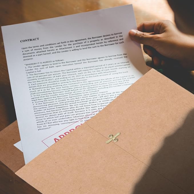 Teling 50 Pcs Manilla Envelopes Clasp Kraft Catalog with Closure for Storing Mailing 28 lb Kraft Envelope Paper for Office Document School Business Home(Brown,10 * 13)-DeskLoop Office