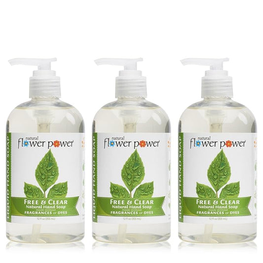 Liquid Hand Soap – Plant-Derived and Bio-Based Formula – Sulfate-Free, pH-Balanced, Vegan – 3 Pack - Free & Clear Unscented – 3 x 12 oz-DeskLoop Office