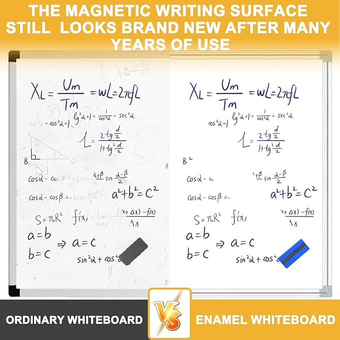 4'x8' WhiteBoard Magnetic Dry Erase White Board for Wall - Belgian Enamel Large WhiteBoard for Business, Education & Government - Durable Aluminum Frame Wall Mounted Whiteboards for Professionals-DeskLoop Office