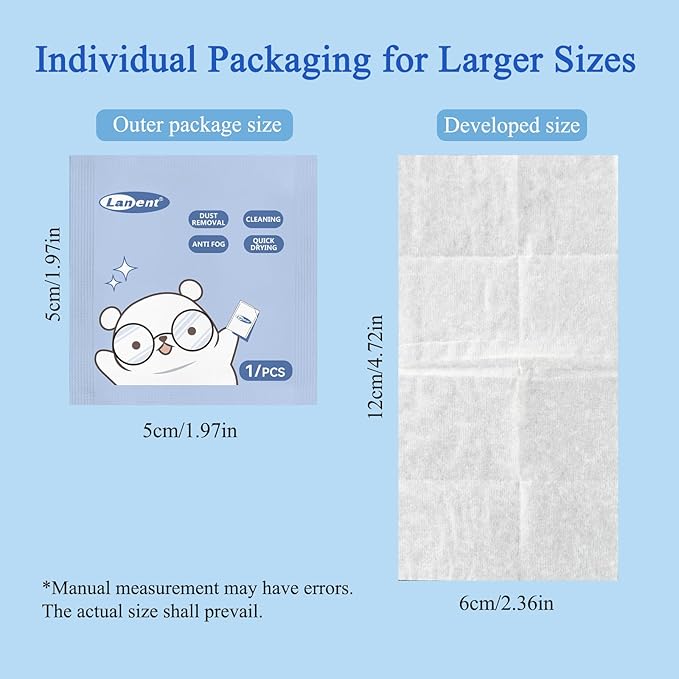 (200 PCS) Anti-Fog Lens Wipes Pre-Moistened Anti-Fog Wipes| Glasses Cleaner Safely Cleans Glasses, Sunglasses, Phone Screen, Electronics & Camera Lens-DeskLoop Office