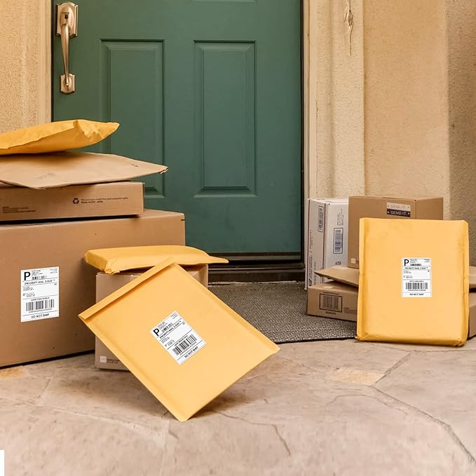 1000 Fanfold 4"x6" Direct Thermal Shipping Address Labels, (500 Labels/Stack) Paper Label for Direct Thermal Printer MUNBYN, JADENS, BEEPRT, ASprink, Nelko, Phomemo, for UPS USPS-DeskLoop Office