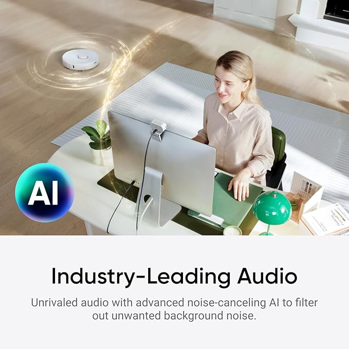 Insta360 Link 2C Tripod Bundle - 4K Webcam for PC/Mac, 1/2" Sensor, Auto Framing, HDR, AI Noise-Canceling Mic, Gesture Control for Streaming, Video Calls, Gaming, Works with Zoom, Teams, Twitch & More-DeskLoop Office