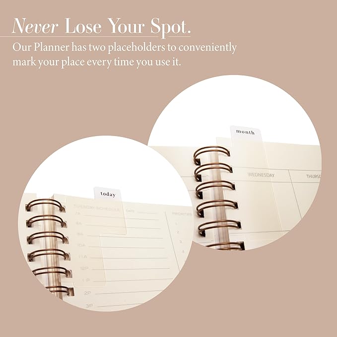 Anecdote Planner 2025 (8.5" x 10") Spiral Yearly Planner - 2025 Planner Weekly and Daily - Features a Library Buckram Cover, Brass and A4 Size Bleed-Resistant Paper - Organize All 52 Weeks. Start Anytime – Blossom-DeskLoop Office