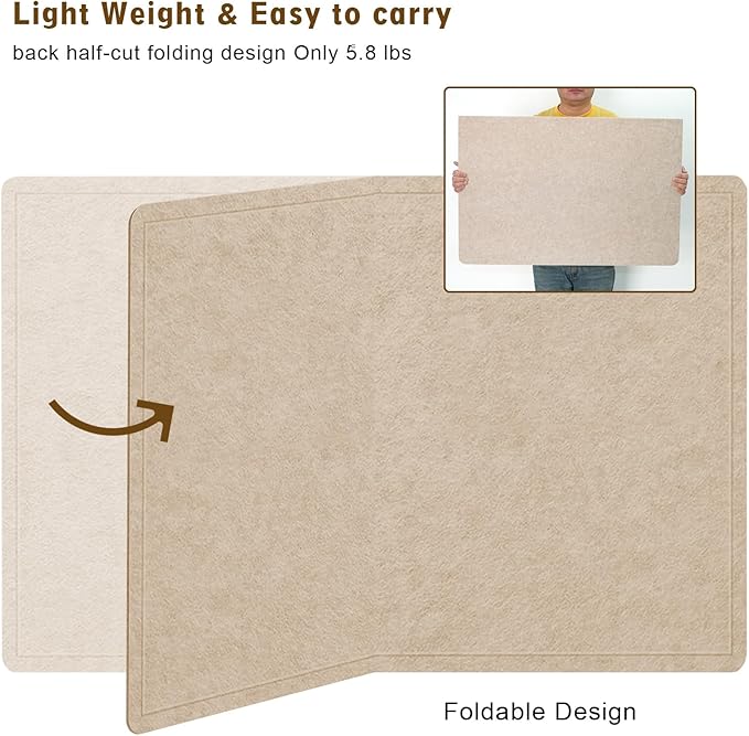 Large Bulletin Board - 72 X 48 inches Cork Board with 30 Pushpin, 6' x 4' Cork Board for Walls Pin Board, Self-Adhesive Felt Board Vision Board Foldable Photo Board for Wall (Beige Brown)-DeskLoop Office