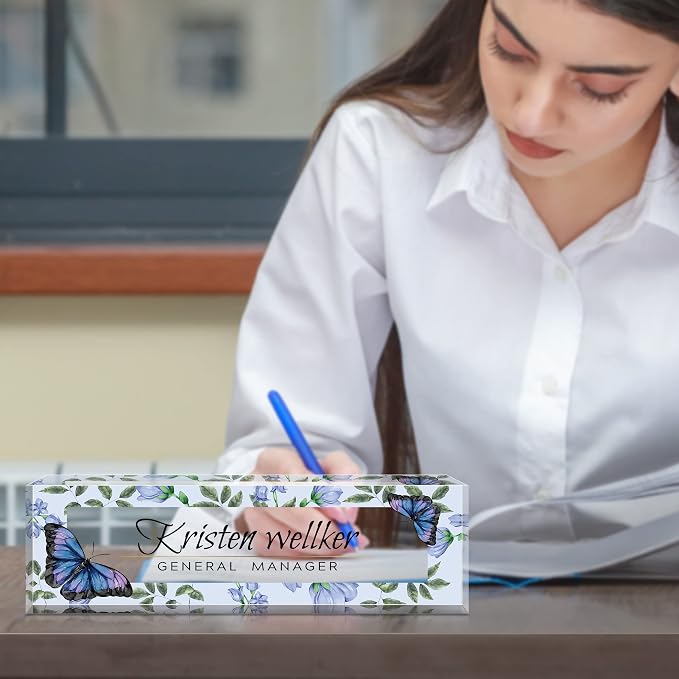 Personalized Office Name Plate for Desk, Custom Employee Appreciation Gifts - Image 7