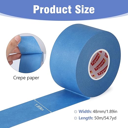 2 Rolls Painters Tape 2Inch ×55 Yard Blue Painters Tape Multi-Purpose Blue Masking Tape, Sharp Line Masking Tape for Wall Painting Edge Treatment Labeling Automotive, Home Use-DeskLoop Office