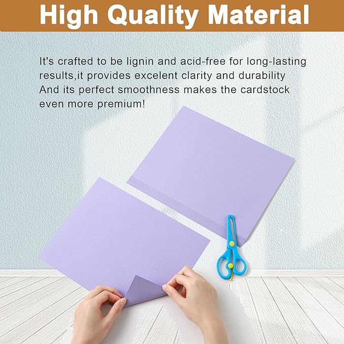 100 Sheets Purple Cardstock 8.5 x 11 Certificates Paper, 200gsm/75lb Heavyweight Paper Card Stock for Cards Making, Greeting Card, Business Cards, School Crafting, Menus-DeskLoop Office