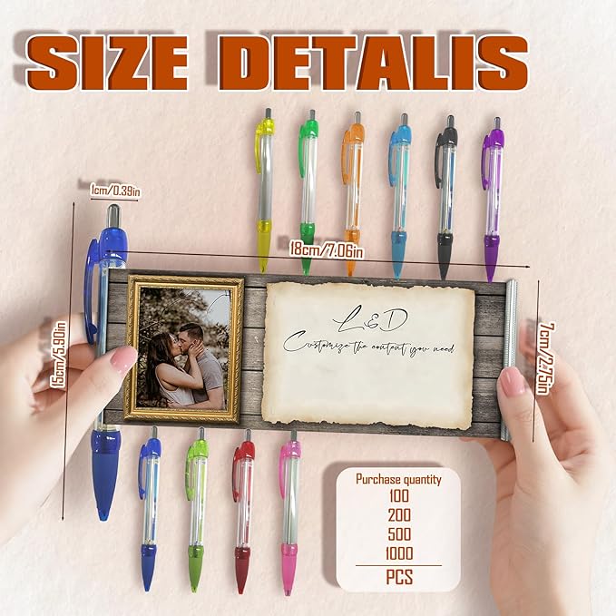 Personalized Pens Bulk, Custom Pollout Paper Pen with Printed, Customizable Retractable Roll Up Banner Pens for Business with Name Logo, Exhibitions, Events, Presentations, Advertising 100 Pcs-DeskLoop Office