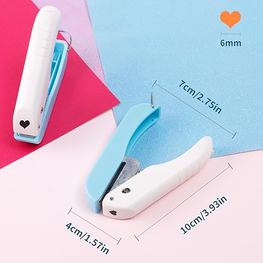 UCEC Heart Hole Punch Single Small Hole Puncher, 1/4in Mini Hole Punch Handheld Hole Paper Punch Puncher for Craft Paper Tags Clothing Ticket DIY Scrapbook Tool-DeskLoop Office