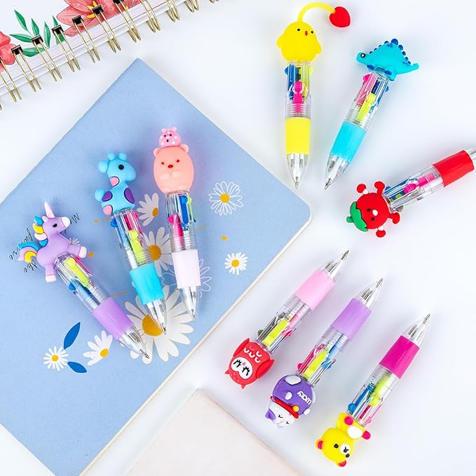 Multicolor Pen in One - Cute Pens for Kids - 60-Pack Multicolor Pens, Perfect for Birthdays and Children's Parties - Delightful Multi Color Pen Gifts-DeskLoop Office