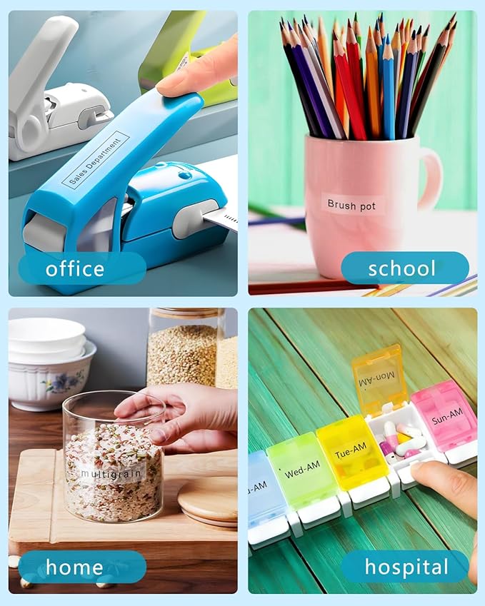 Clear Label Maker Tape Refill Compatible with Brother TZe-131 TZe131 TZe TZ Tape 12mm 0.47 Laminated Clear 1/2'' x 26.2' Black on Clear P Touch Label Tape for PT-D210 PTD220 PT-H110 PT-D600, 5 Pack-DeskLoop Office