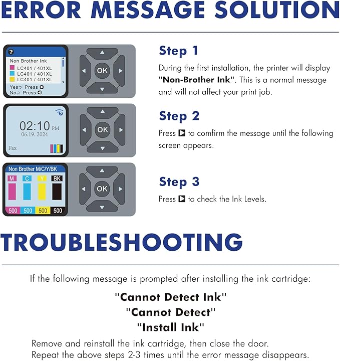 LC401XL LC401 MFC-J1010DW Ink Cartridges for Brother Printer LC 401 401XL for MFC-J1010DW MFC-J1170DW MFC-J1012DW MFC-J1800DW MFC J1010DW - 5 Pack High Yields Black Cyan Magenta Yellow-DeskLoop Office
