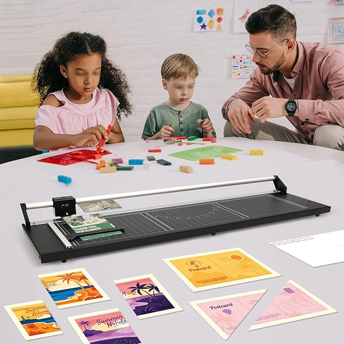 36 Inch Rotary Trimmer Paper Cutter,Rotary Paper Cutter Paper Trimmer for Crafting & Scrapbooking Supplies for A4 Cardstock Photo Label with Precise Positioning-DeskLoop Office