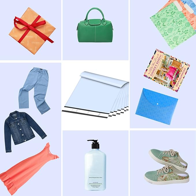 Poly Mailers 14.5x19, Large Poly Mailers 100 Pack, Shipping Mailers with Self Seal Adhesive, Waterproof and Tear-Proof Mailers Poly Bags for Small Business (Light Blue)-DeskLoop Office