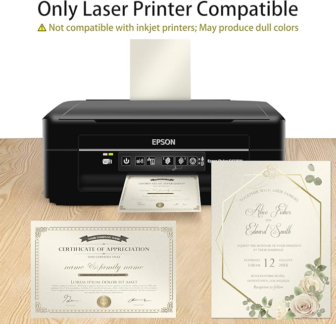 100 Sheets Silver Shimmer Cardstock 8.5 x 11 Metallic Paper, Goefun 80lb Card Stock Printer Paper for Invitations, Crafts, DIY Cards,Graduations-DeskLoop Office