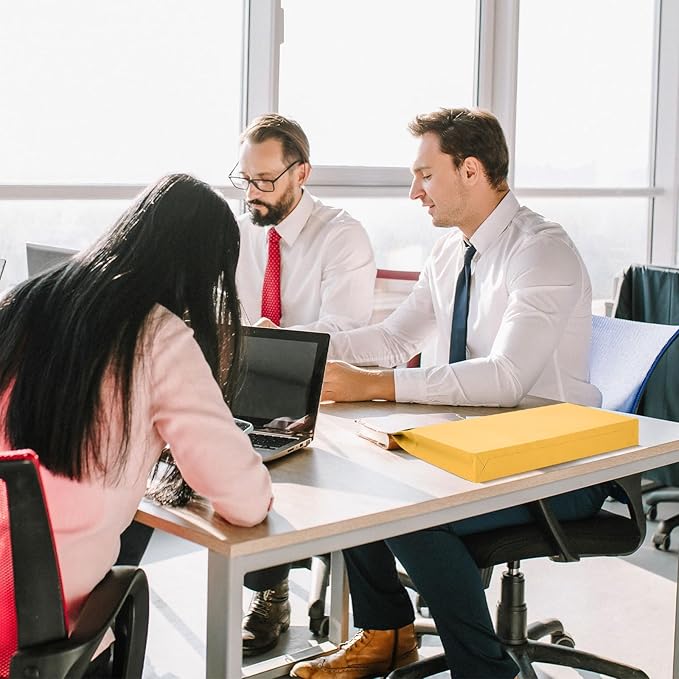 20 Pcs 12 x 16 x 1.6 Inch Large Expandable Catalog Envelopes Manilla Kraft Peel and Seal Envelopes Light Large Mailing for Office Home Documents Magazines Photos Storage Organizing (Yellow)-DeskLoop Office