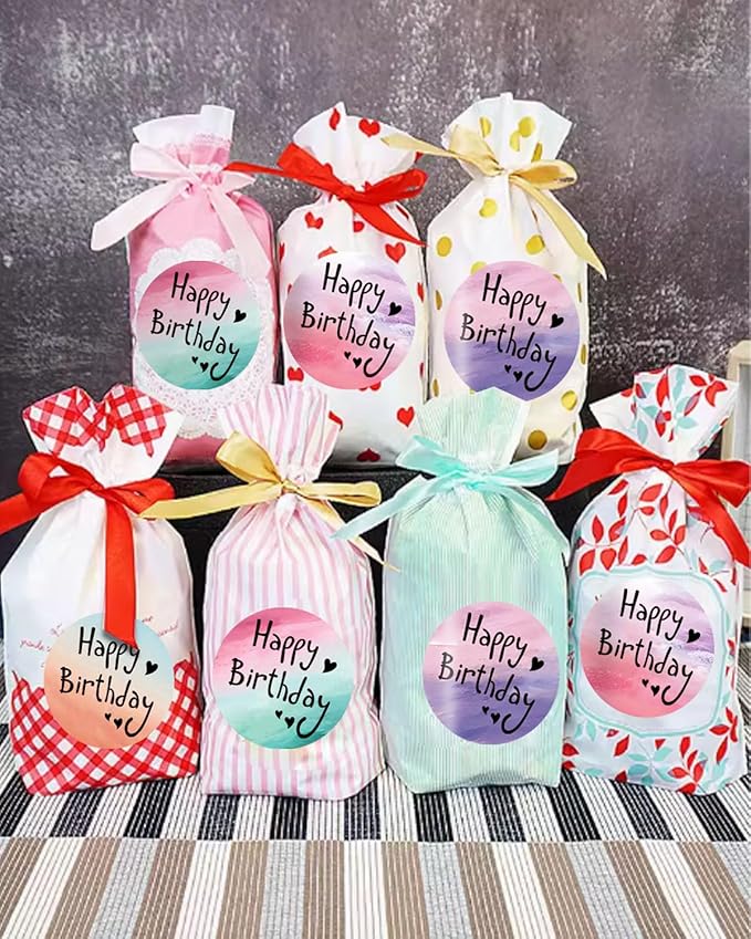 2 inch Round Thermal Labels - Direct Thermal Stickers, 500 Labels for Printer, 4 Colors-DeskLoop Office