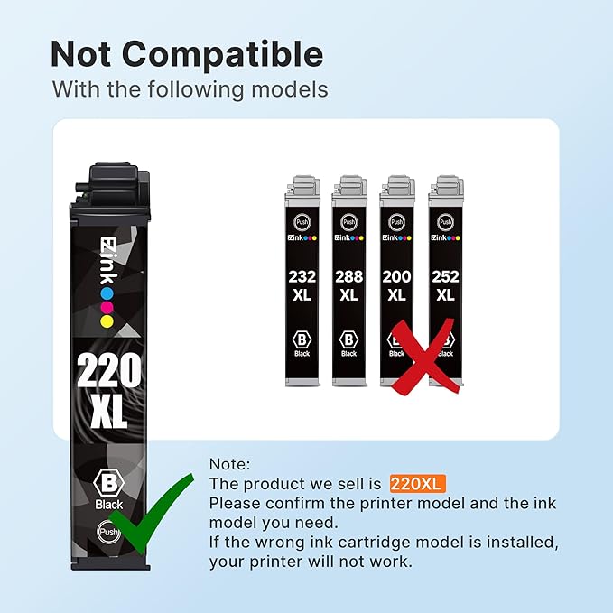 E-Z Ink Remanufactured Ink Cartridge Replacement for Epson 220 XL 220XL T220XL to use with WF-2760 WF-2750 WF-2630 WF-2650 WF-2660 XP-320 XP-420 XP-424(4 Black, 2 Cyan, 2 Magenta, 2 Yellow) 10Pack-DeskLoop Office