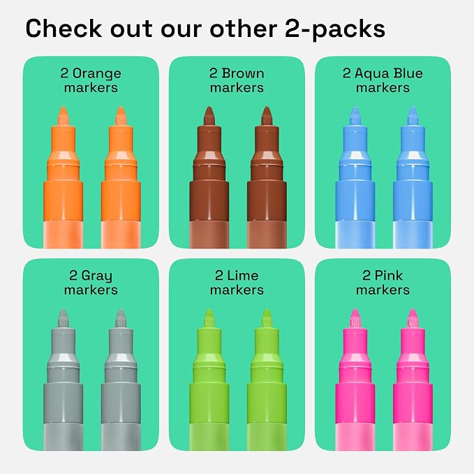 ARTISTRO 2 Rose Gold Acrylic Paint Markers - Image 6