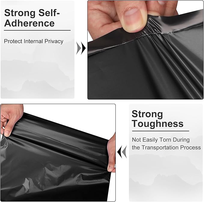 Poly Mailers 14.5x19, Large Poly Mailers 100 Pack, Shipping Mailers with Self Seal Adhesive, Waterproof and Tear-Proof Mailers Poly Bags for Small Business (Black)-DeskLoop Office