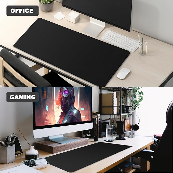 31.5" x 15.7" Waterproof Fabric Desk Pad, Rubber Anti-Slip Base, Stitched Edges - Image 7