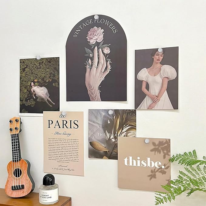 36 Pack Magnetic Pushpins, Silver Magnet Thumb Tacks, Metal Magnet Tacks, Decorative Pushpin Clip, Push Pins for Bulletin Board, Cork Board, Wall, Photo-DeskLoop Office