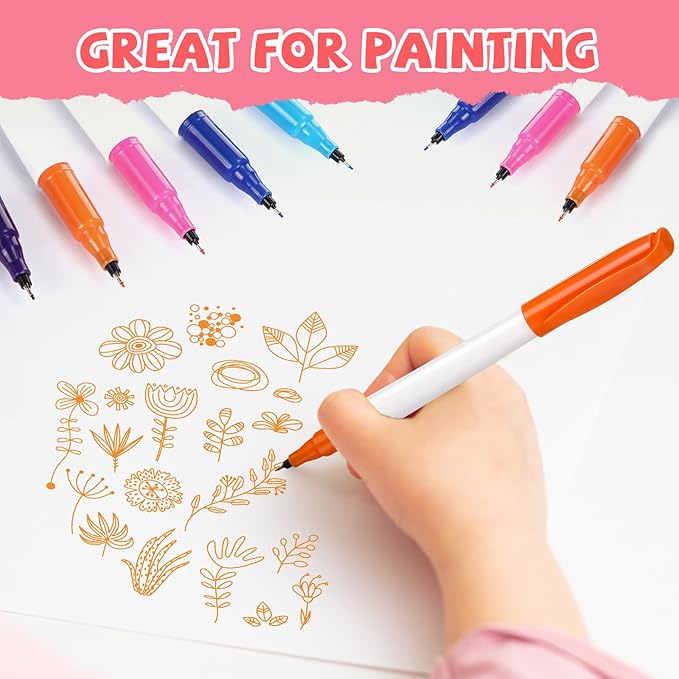 72 Pack 0.4mm Ultra Fine Point Permanent Marker Bulk, Fine Tip Permanent Markers Set, Quick Dry, Waterproof, Durable, Works on Paper, Glass, Ceramic, Plastic, Wood, Rock, Metal (12 Colors)-DeskLoop Office