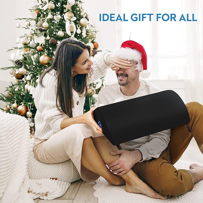 StepLively Foot Rest Ergonomic Pillow for Under Desk at Work, Anti-Fatigue Footrest Support Pillow for Fatigue & Pain Relief, Comfortable for Office Chair, Car Seat & Gaming Chair - Black-DeskLoop Office