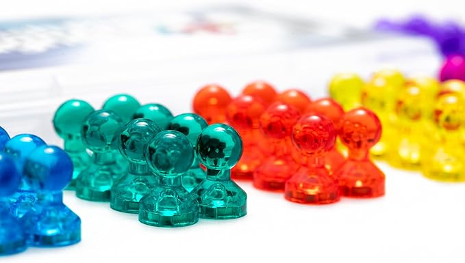 56 Colorful Magnets for Whiteboard | 7 Assorted Color Strong Push Pin Magnets | Perfect Magnetic Push Pins to use as Refrigerator Magnets, Whiteboard Magnet, Classroom Magnet-DeskLoop Office