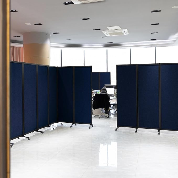 Upgrade Version Room Partition and Divider, Freestanding Rolling Dividers - Image 6