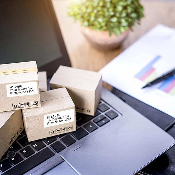 MFLABEL Address Label, 1" x2-5/8 Mailing Sticker, 30-UP White Shipping Labels for Inkjet or Laser Printer, 30000 Sticker Labels (1000 Sheets), 30 Label per Sheet-DeskLoop Office