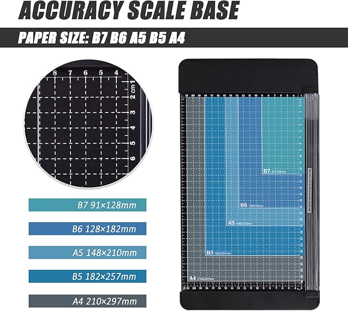 TIANSE Paper Trimmer Paper Cutter Guillotine with Safety Blade Lock 12” 8 to 12 Sheet Capacity Heavy Duty Metal Base A4 Paper Cutting Board for Home Office School-DeskLoop Office